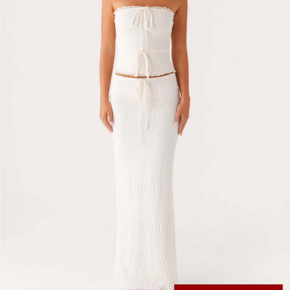 Peppermayo Blakely Tube Top & Maxi Skirt - Ivory US8